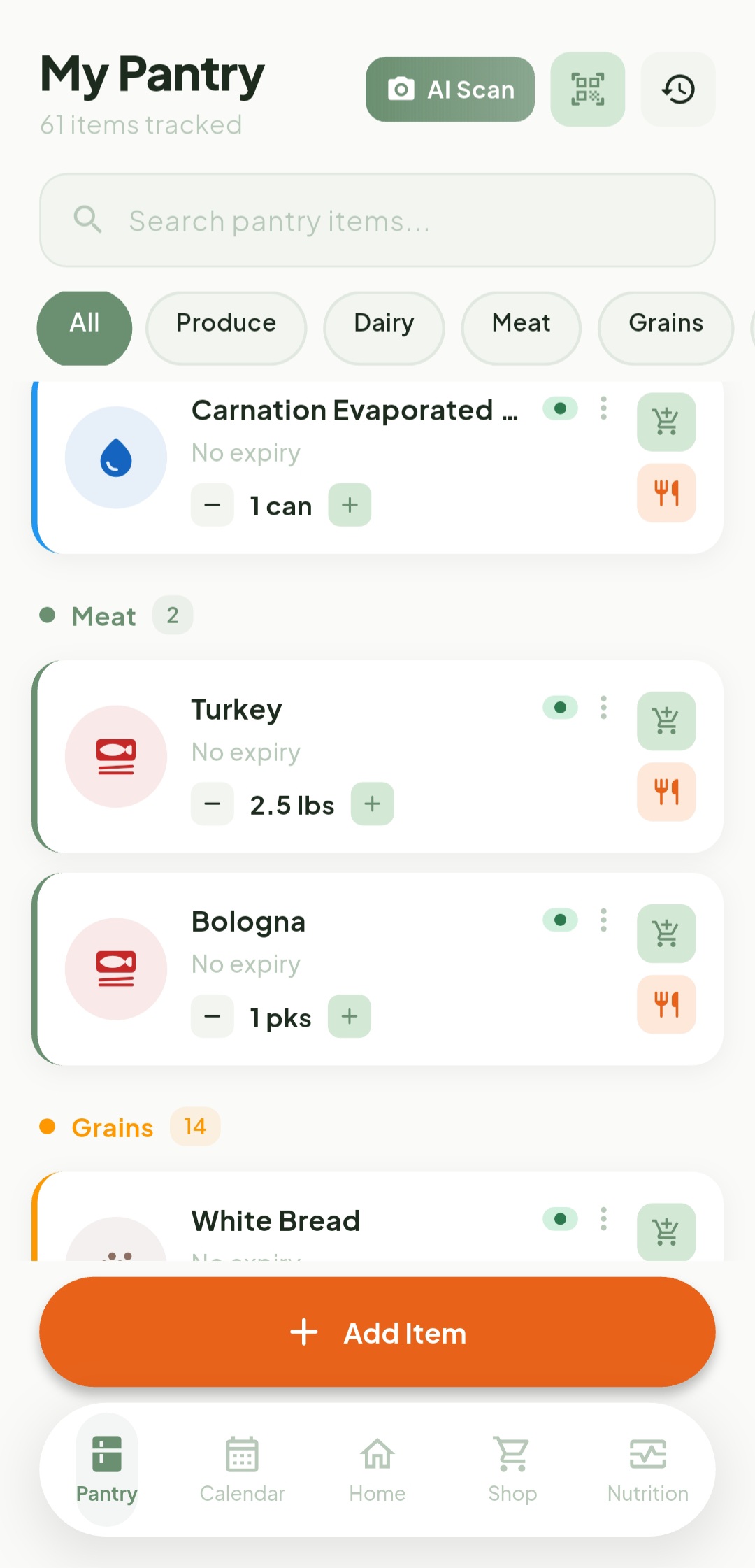 Pantry tracker