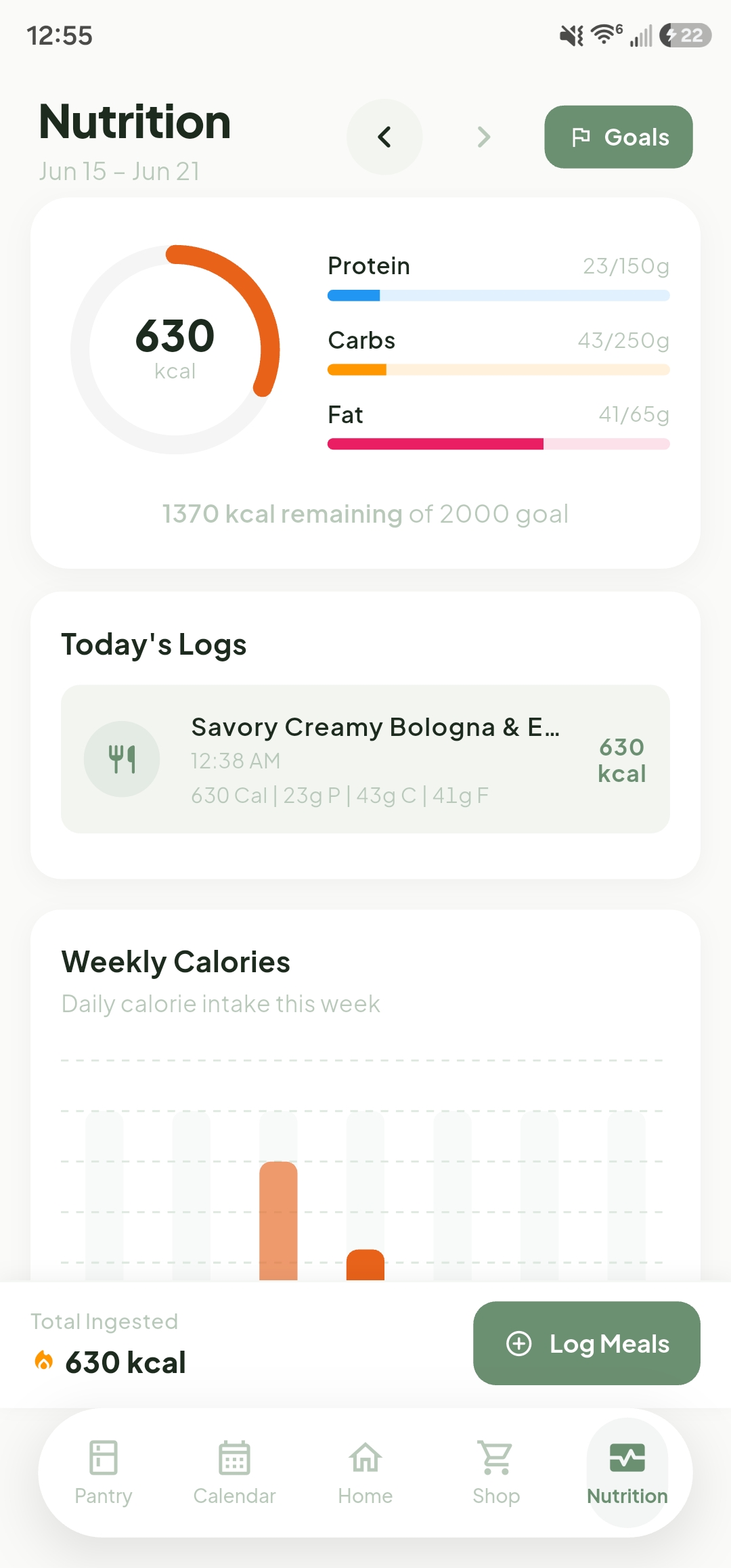 Nutrition tracking